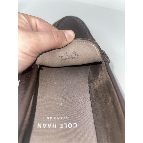 Cole Haan Grand OS Pinch Maine Classic Brown Leather Penny Loafers Mens 12M - Picture 10 of 10